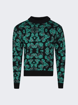 Carno 44 Knit Sweater Green and Black Camouflage