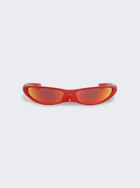 Blade Rectangle Sunglasses Red