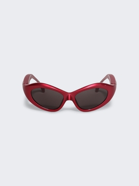 Oval Frame Sunglasses Red