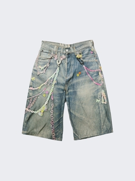 Loose Fir Shorts Mid Blue