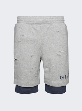 Distressed Board Shorts Grey