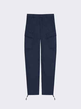 Poplin Pants with Pockets Oil Blue