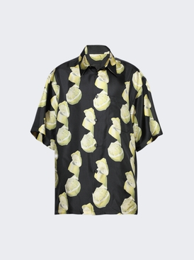 Hawaii Shirt with Front Pocket Black and Yellow