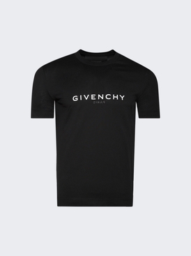 Slim Fit Reverse Print Tee Black