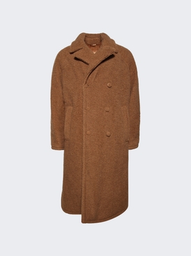 Long Teddy Coat Beige Camel