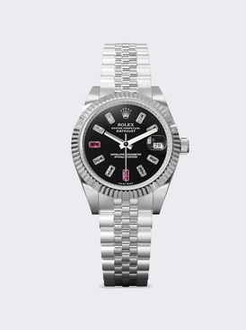 Black Dial And Sapphire Datejust Watch