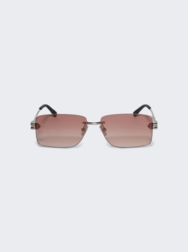 Rectangular Sunglasses Shiny Silver