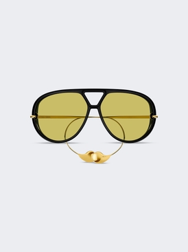 Drop Aviator Sunglasses Black