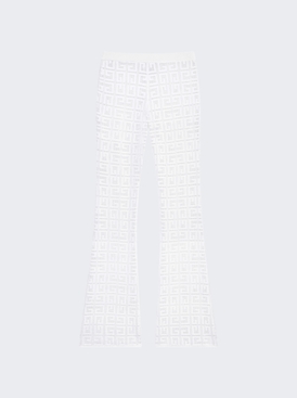 Flare Pants in 4G Jacquard White