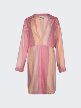 Tunic Dress Pink Vertical Stripes