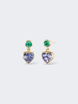 Heart Earrings 18 Yellow Gold