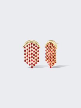 Ruby Fringe Earrings 18k Yellow Gold