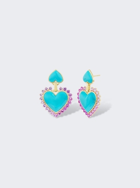 Queen Of Hearts Earrings Turquoise