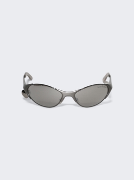 Metal Frame Charm Sunglasses Antique Silver