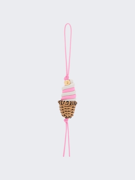 Paula's Ibiza Calfskin Ice Cream Charm Pink