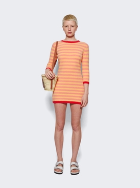 Cam Striped Dress Orange Pivoine secondary image