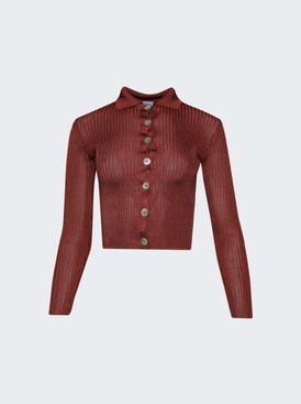 Ribbed Long Sleeve Cardigan Clay