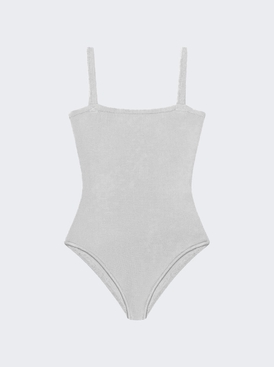 Knit One Piece Bodysuit Silver