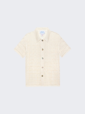Short Sleeve Patchwork Shirt Natural