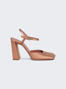 Charlotte Satin Pumps Latte