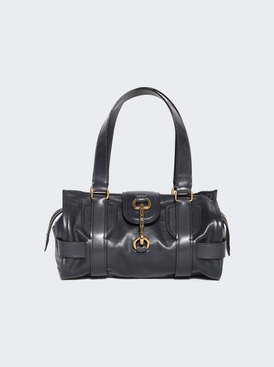 Kerala 25 Handbag In Soft Leather Black Navy