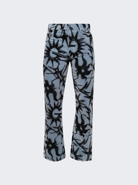 Velvet Two Pieces Pants Blue