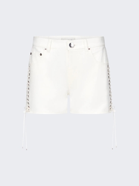 Double Laced Up Shorts White Optical