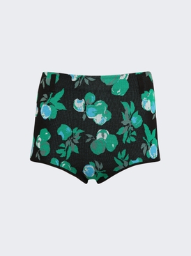Jacquard Knitted Shorts Blue