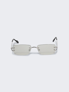 Rectangular Signature C Sunglasses Silver
