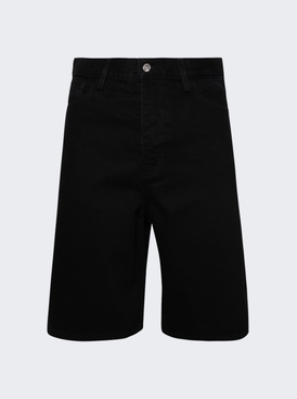 Denim Baggy Carpenter Shorts Black