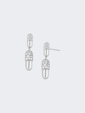 Diamond Pill Drop Earrings