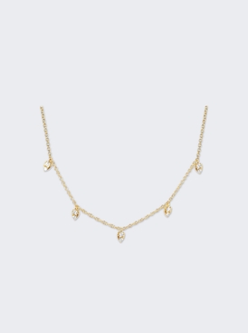 Diamond 5 Teardrop Choker Yellow Gold