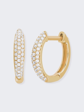 Diamond Dome Mini Huggie Earrings