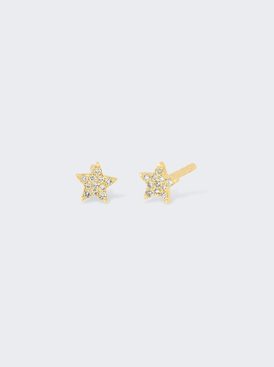 Diamond Baby Star Stud Earrings