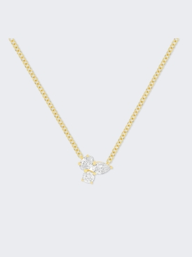 Triple Diamond Cluster Necklace