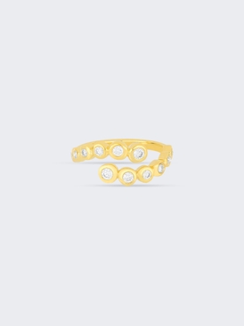Graduated Diamond Pillow Wrap Ring 14k Yellow Gold