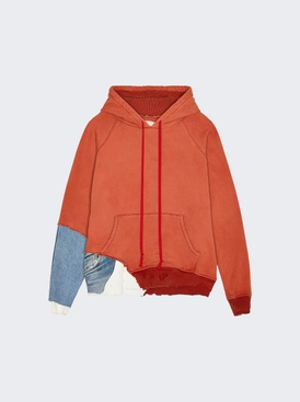 Fragment Hoodie Red and Blue Denim