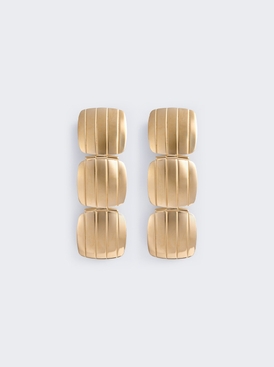 Slot Clip Drop Earrings Gold