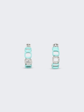 Toy Hoop Earrings Sky Blue