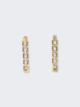 Aurelia Drop Earrings Yellow Gold And Green