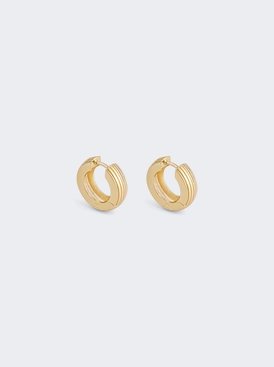 Mini Aurelia Round Hoop Earrings Yellow Gold