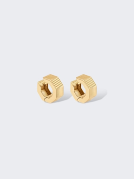 Small Aurelia Octagon Hoop Earrings Gold