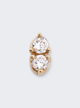 Diamond Antique Double Stud Earring 14 K Yellow Gold