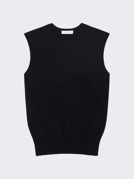 Burns Knit Vest Black