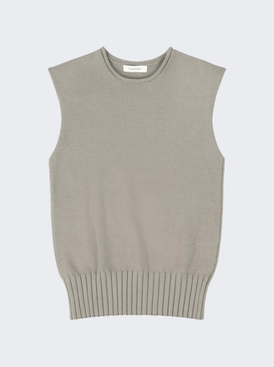 Burns Knit Vest Middle Grey