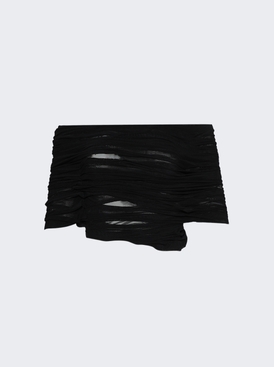 Hand Draped Wetlook Top Black