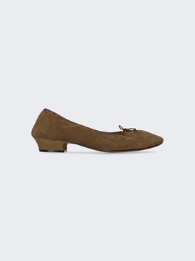 Awar Suede Heeled Ballerina Shoe