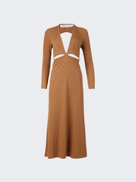 Open Tie Back Long Sleeve Dress