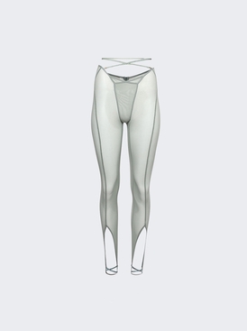 Trouser With Underwear Finishings Sage Green