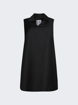 Wool Blend Mini Dress Black